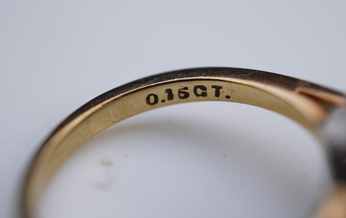 Four gem-set rings